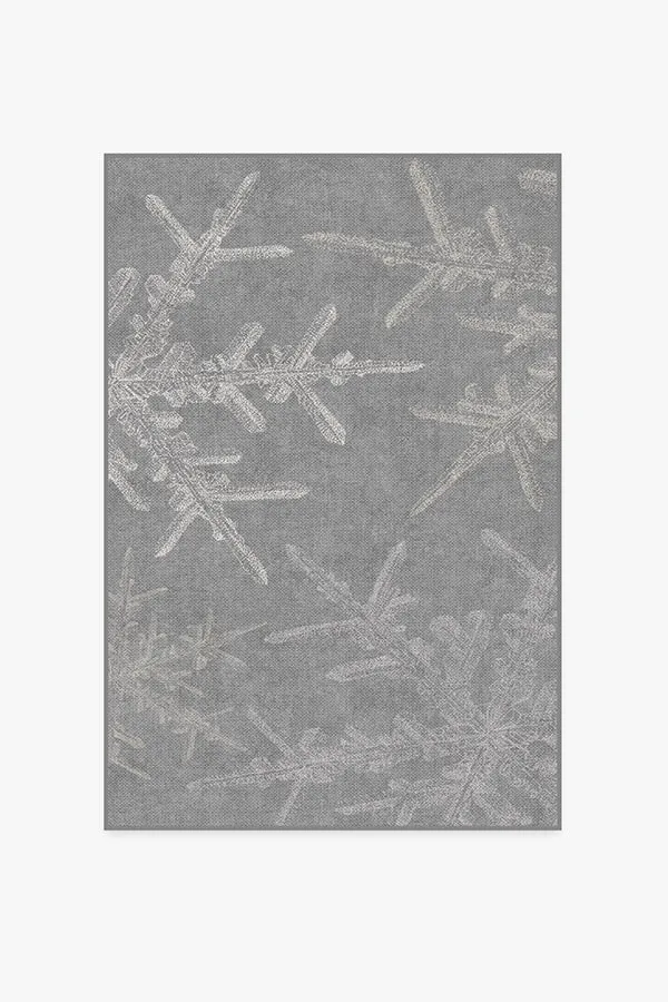 Snowflake Silver Tufted Rug