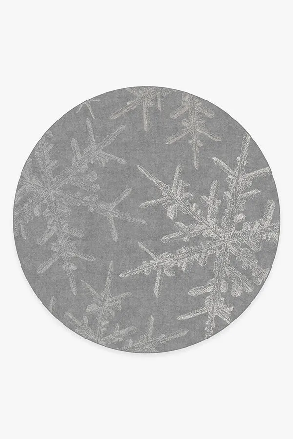 Snowflake Silver Tufted Rug