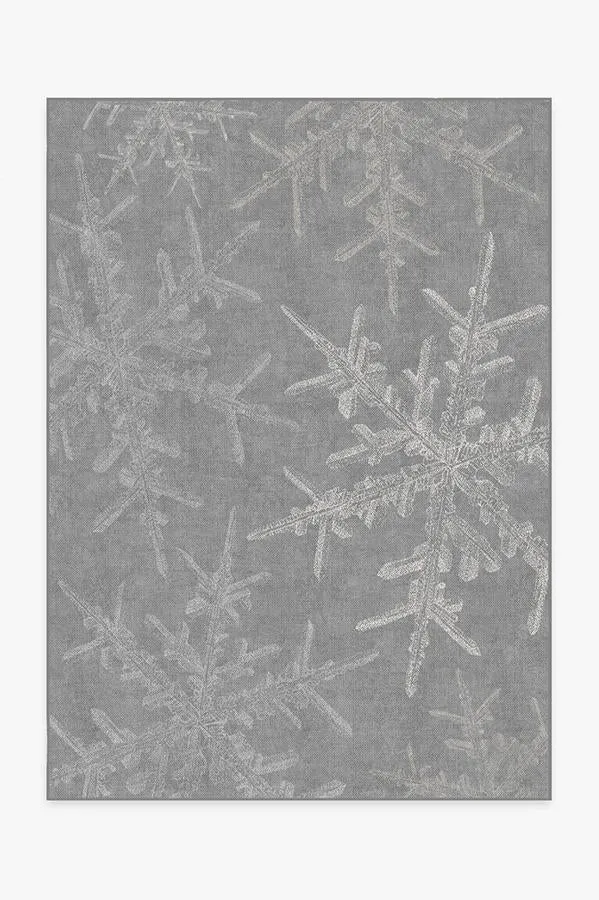 Snowflake Silver Tufted Rug