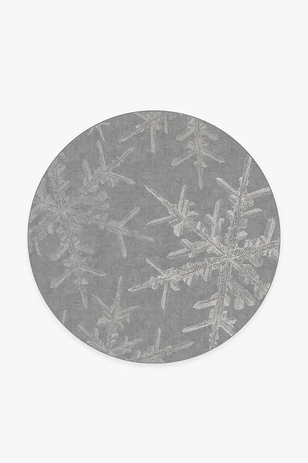 Snowflake Silver Tufted Rug