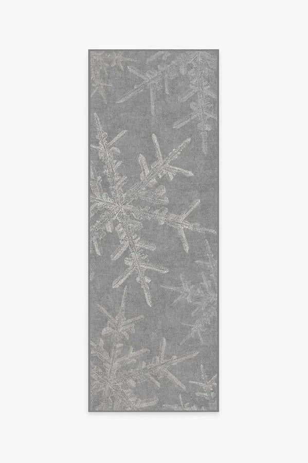 Snowflake Silver Tufted Rug