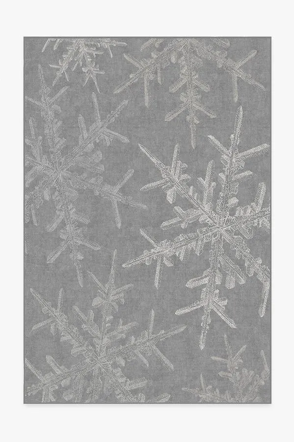 Snowflake Silver Tufted Rug