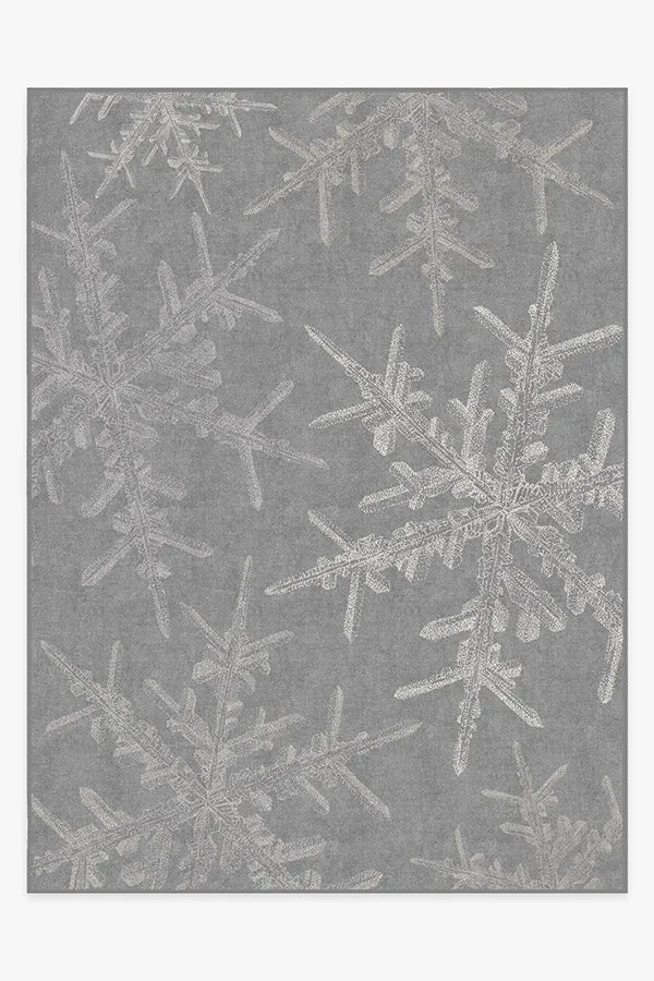 Snowflake Silver Tufted Rug