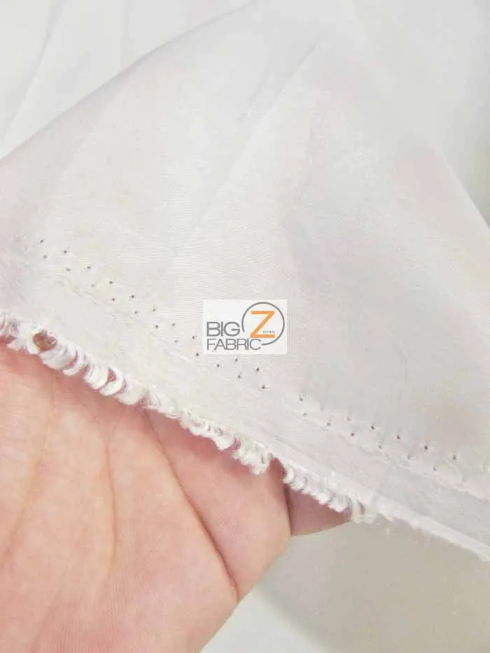 Solid Polyester Taffeta Fabric - Ivory - 50 Yard Bolt/Roll