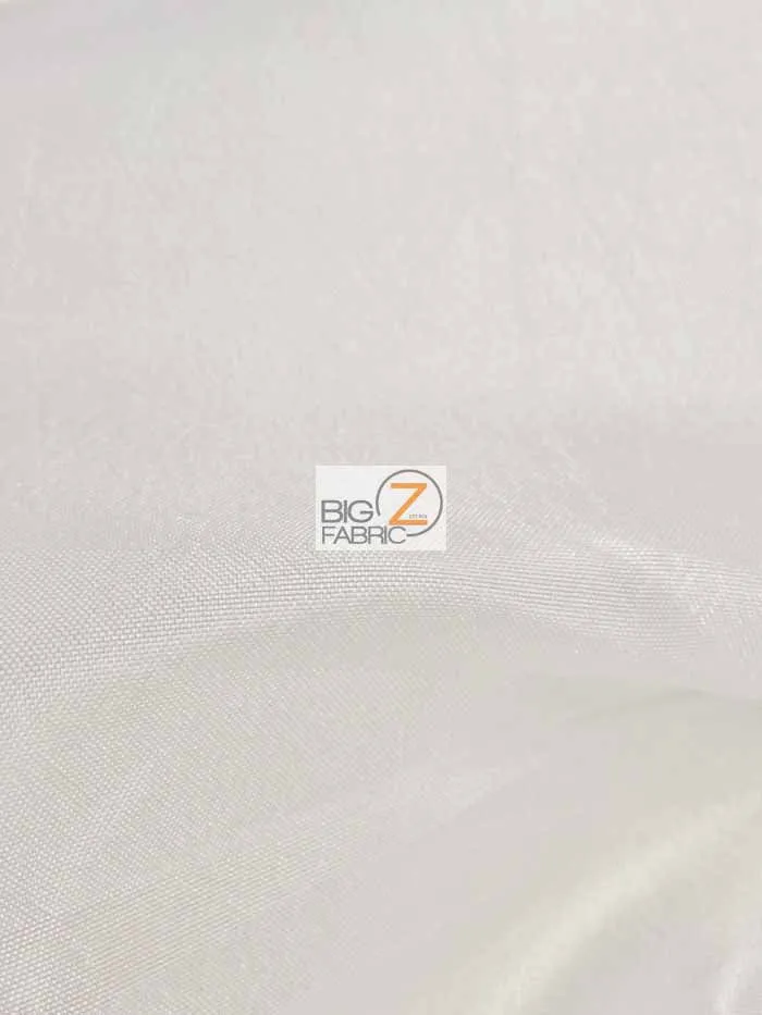 Solid Polyester Taffeta Fabric - Ivory - 50 Yard Bolt/Roll