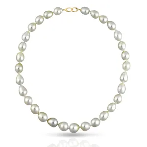 South Sea Pearl Strand Collier Necklace - SEMI BAROQUE 43cm - STNESSYGSB003