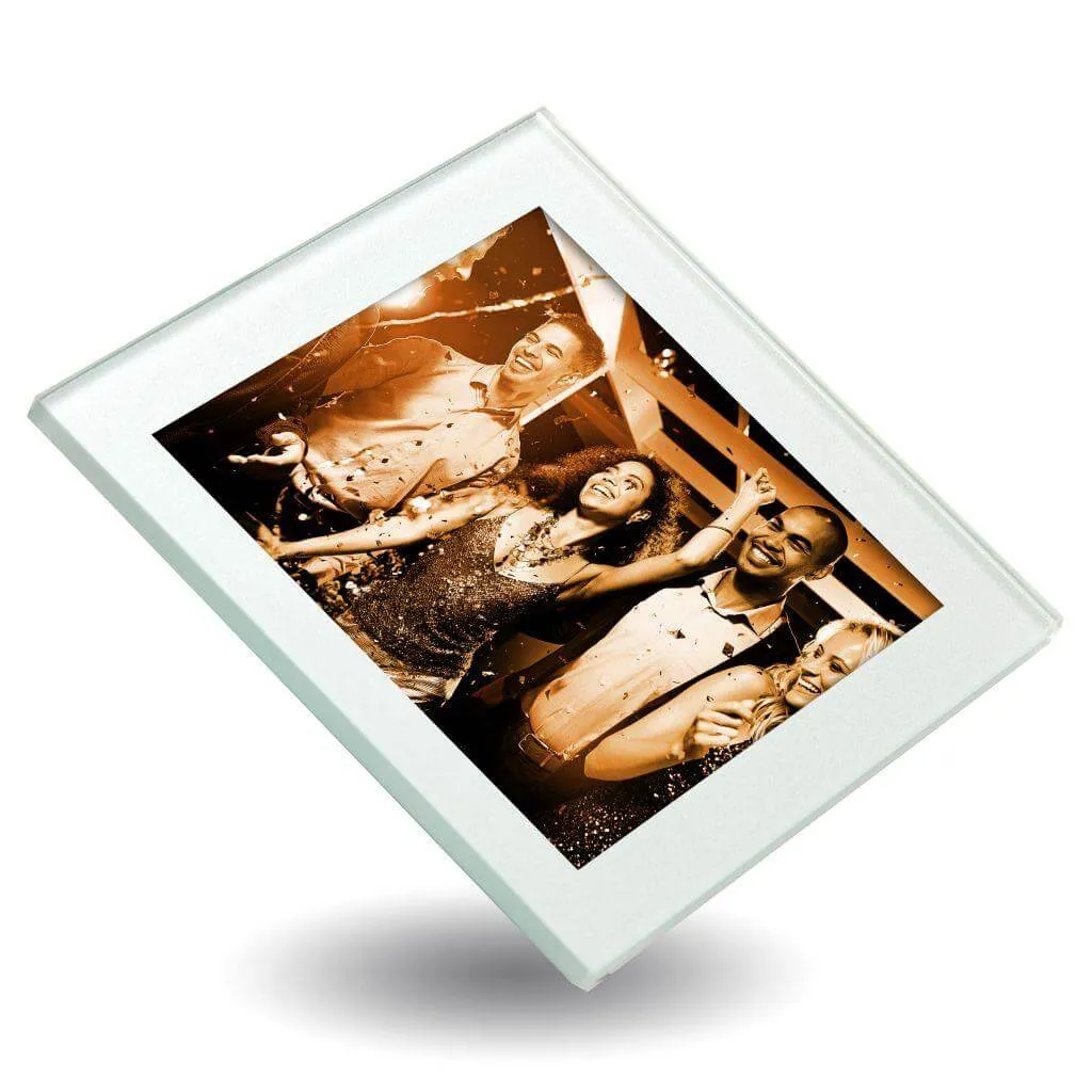 Square Blank Glass Photo Insert Coaster - 80 x 80mm - Pack of 5