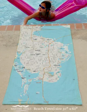 St. Petersburg FL Modern Wave Quick Dry Towel