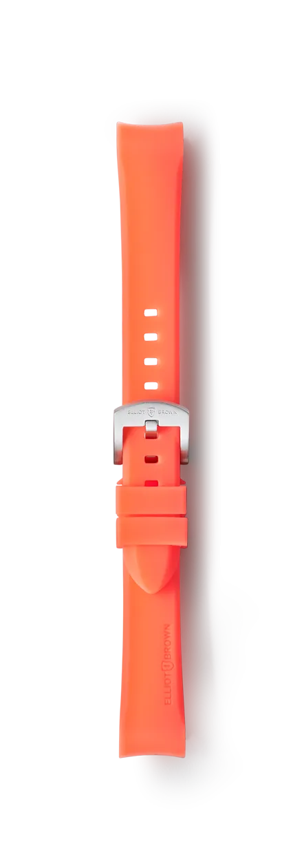 STL-R47: Neon Coral Rubber Strap for Bloxworth Hali