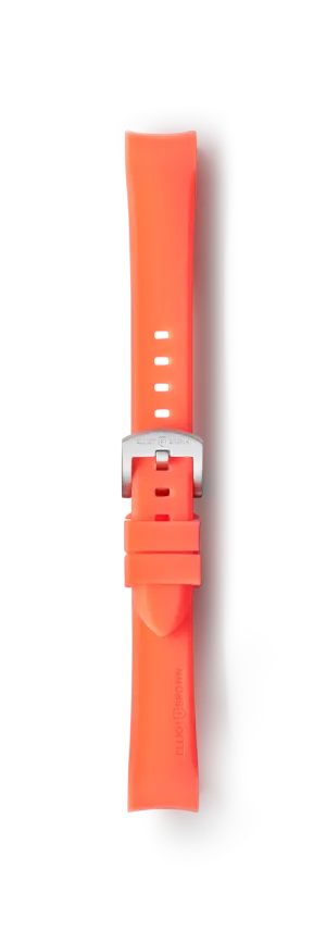 STL-R47: Neon Coral Rubber Strap for Bloxworth Hali