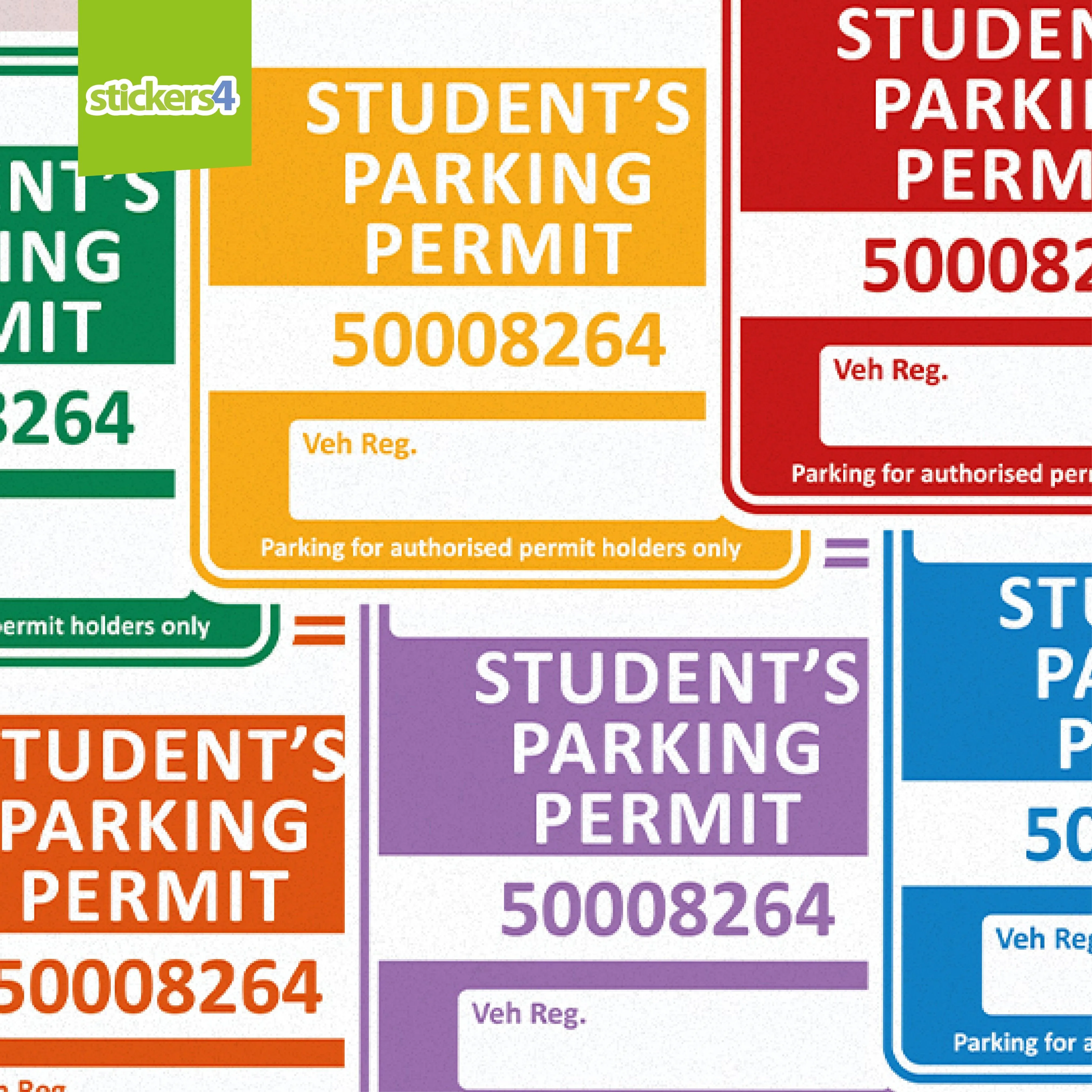 Student's Parking Permit Window Sticker
