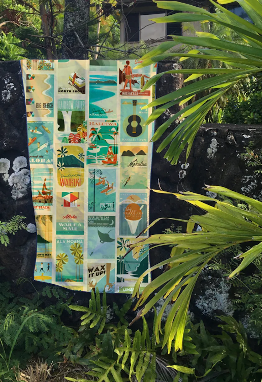 Surfer Towel "Destination" by Nick Kuchar