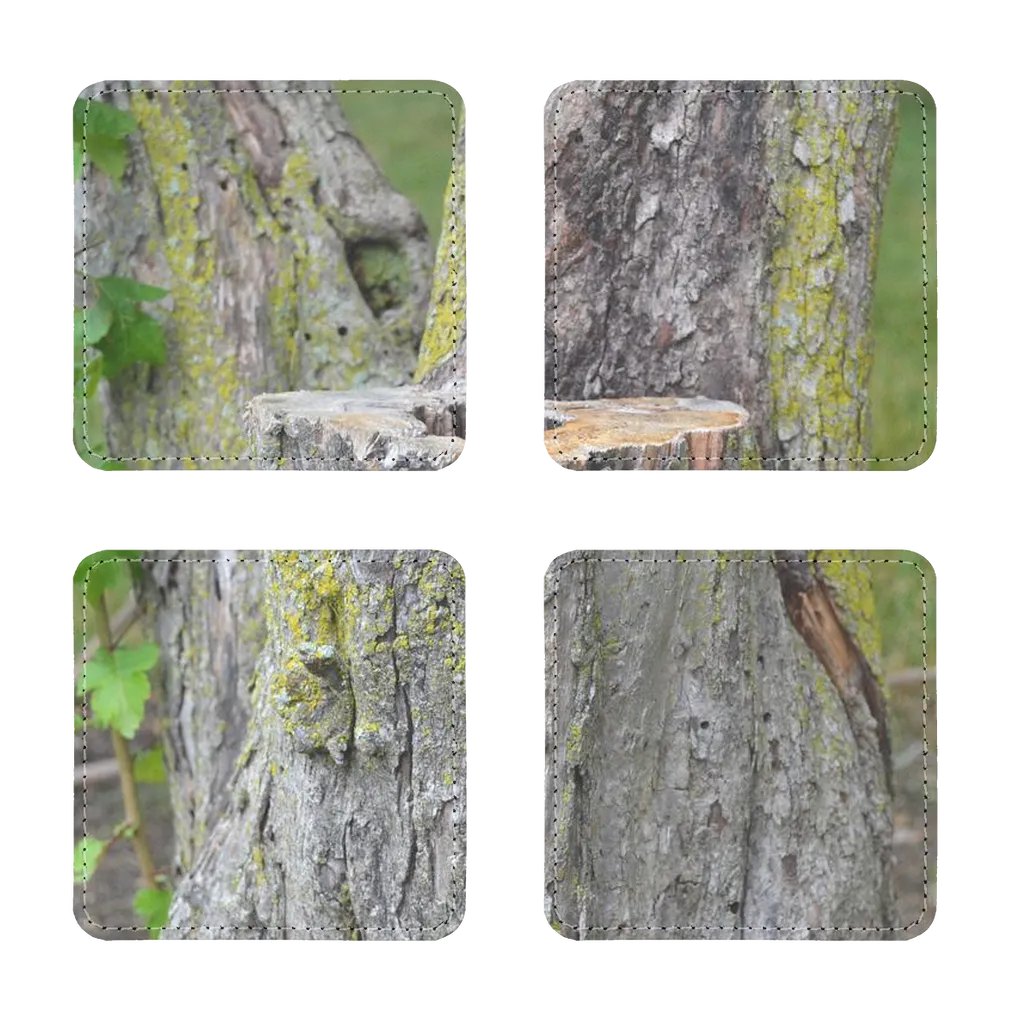 Tree Stump Sublimation Coasters Pack of Four