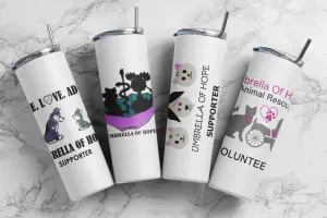 Umbrella of Hope 20 oz Skinny Tumbler and Straw