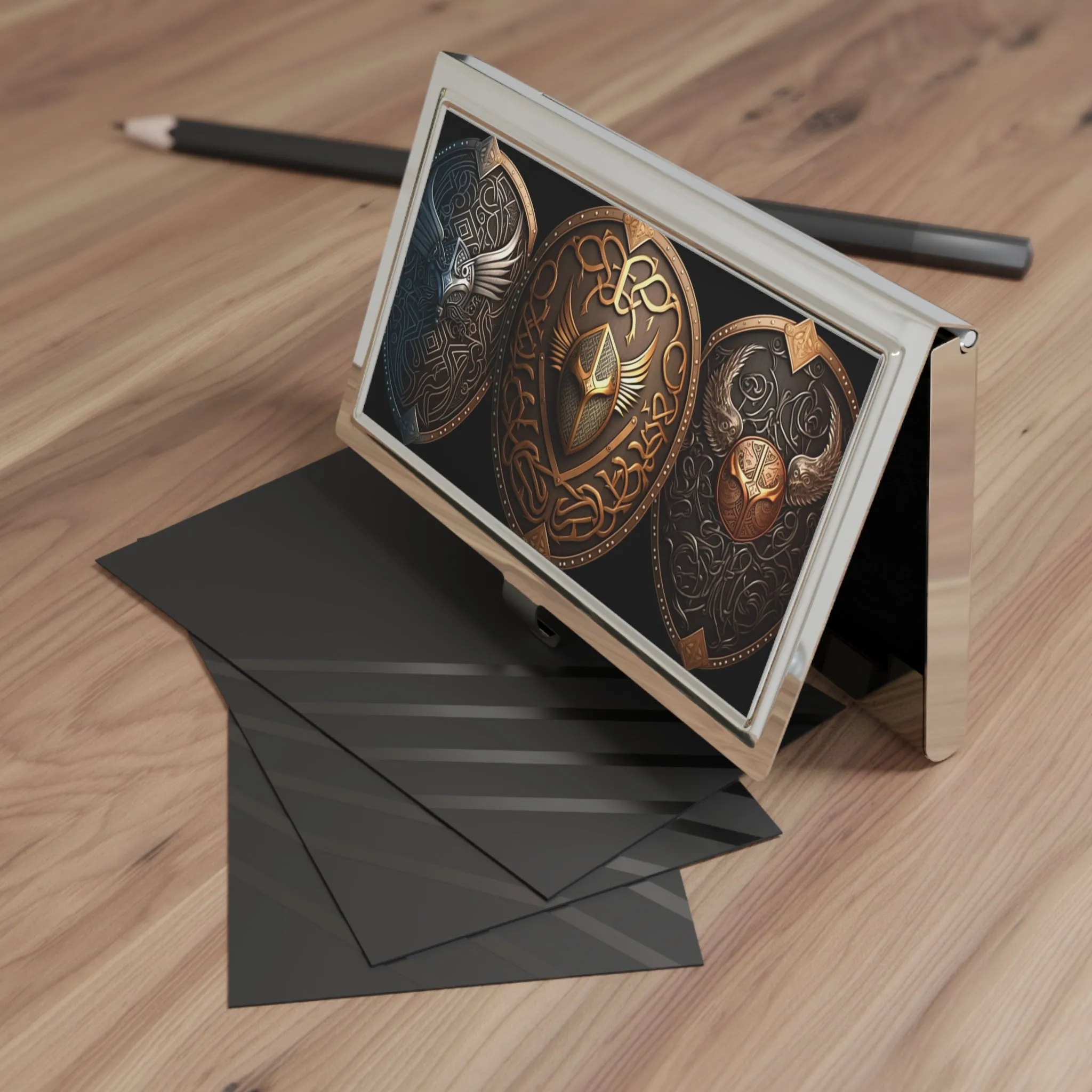 Viking Shields Business Card Holder