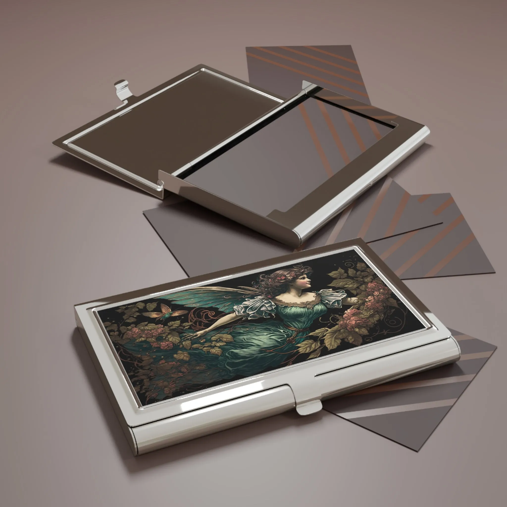 Vintage Victorian Angel Business Card Holder