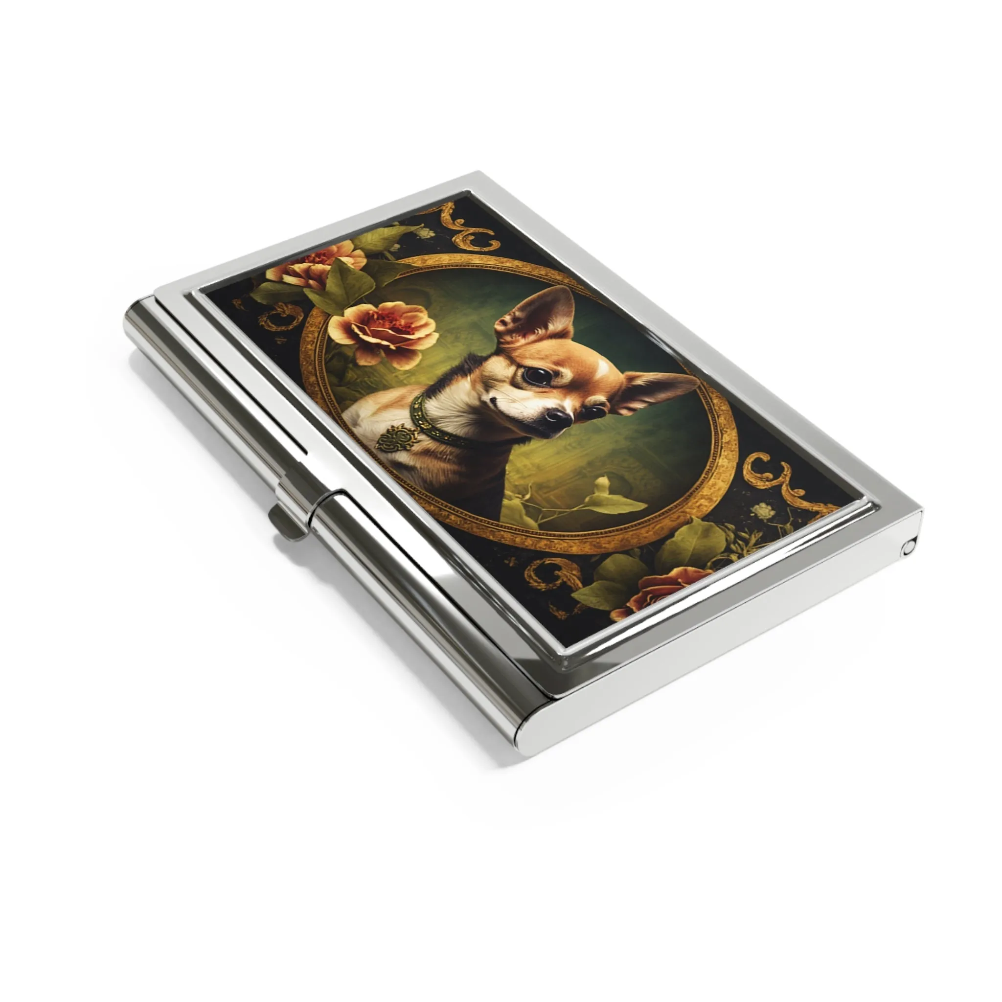 Vintage Victorian Chihuahua Business Card Holder