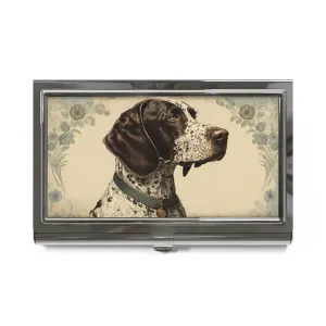 Vintage Victorian German Shorthaired Pointer Business Card Holder