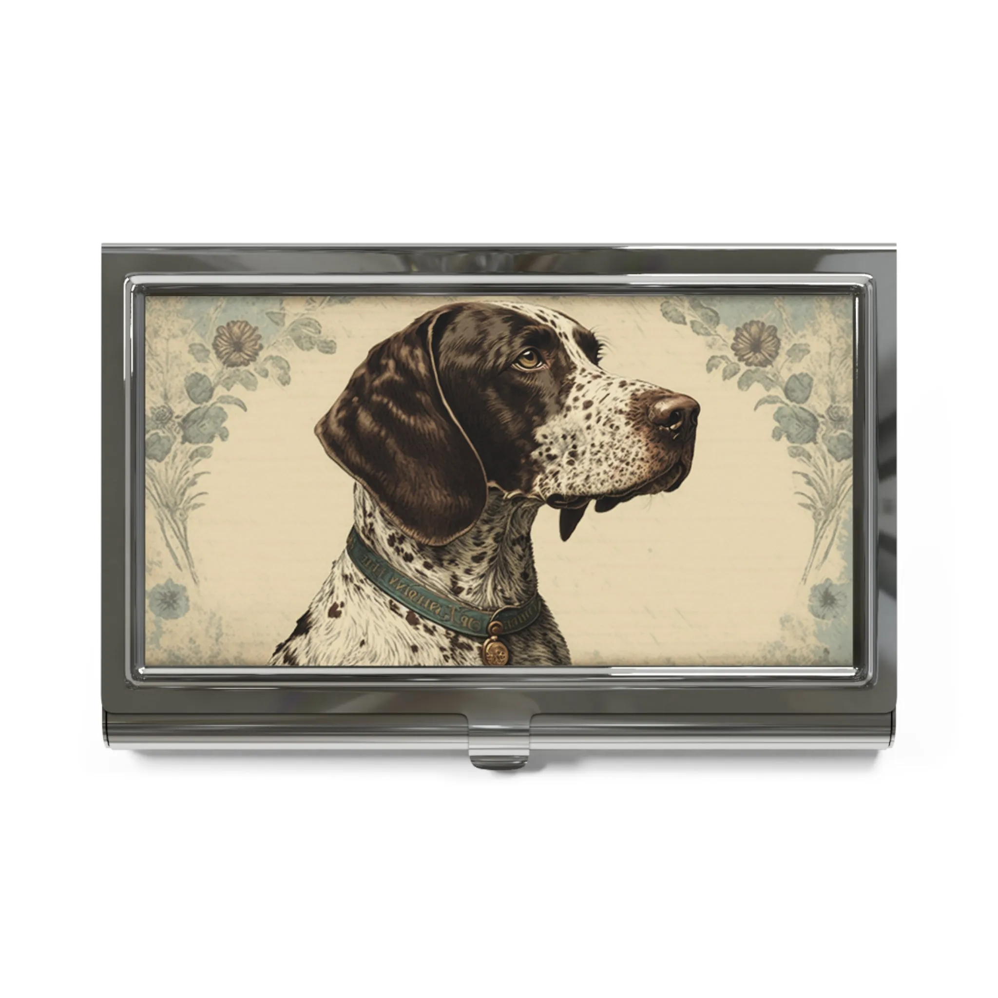 Vintage Victorian German Shorthaired Pointer Business Card Holder