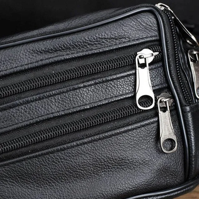 waist bag Men Leather Waist Fanny Pack