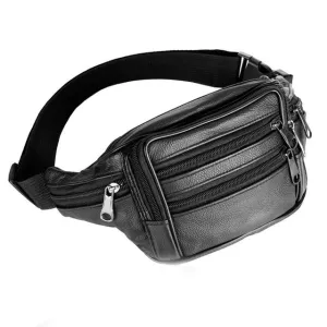 waist bag Men Leather Waist Fanny Pack