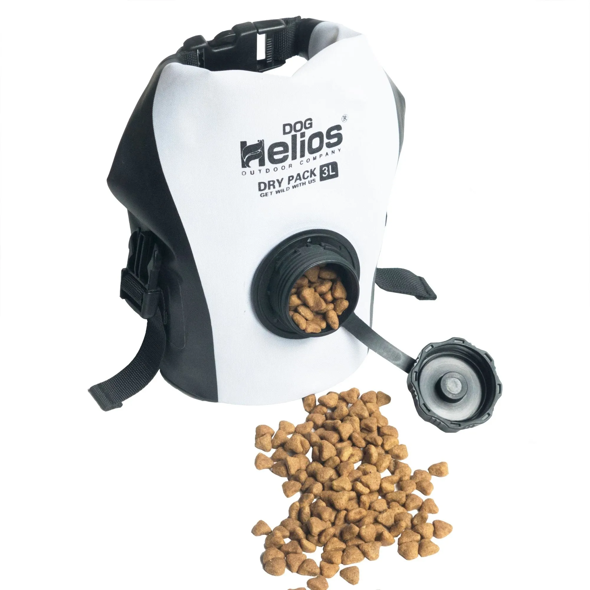 Waterproof outdoor food dispenser bag