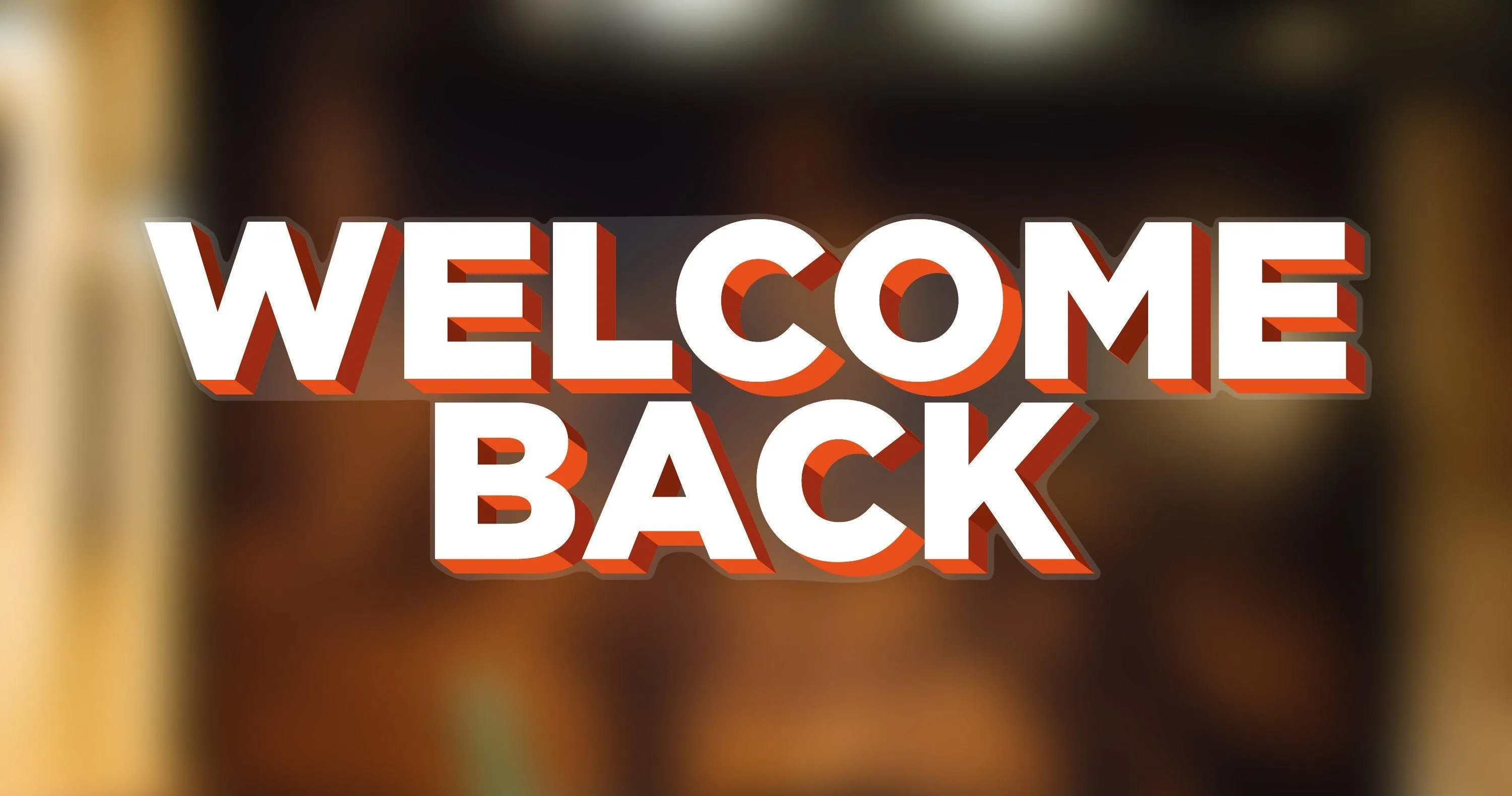 Welcome Back - Signwriting Style Single-sided Window Cling Sticker