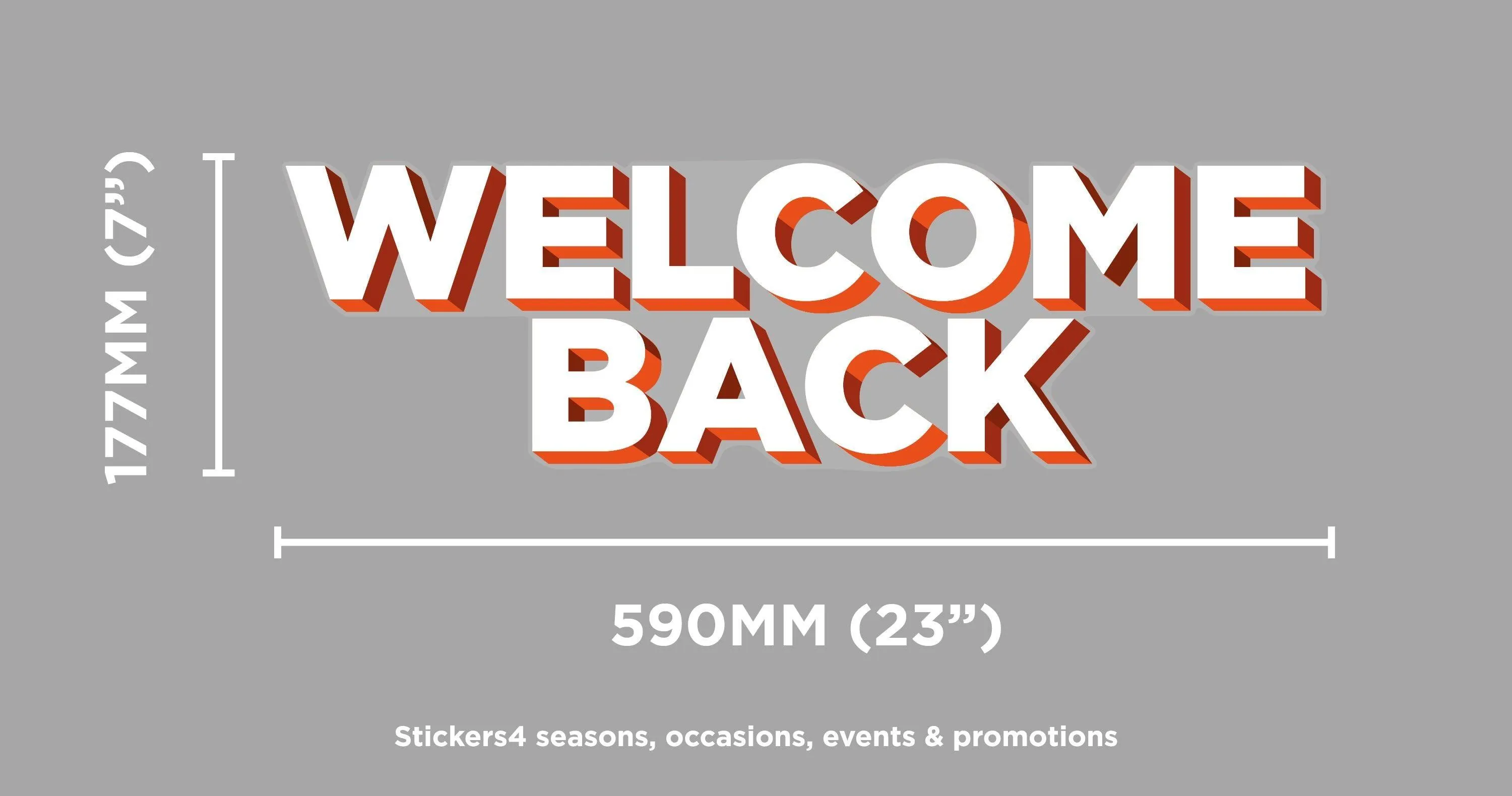 Welcome Back - Signwriting Style Single-sided Window Cling Sticker
