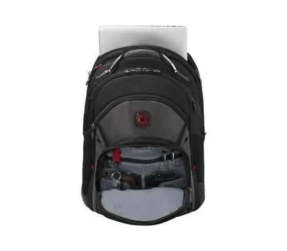WENGER SYNERGY 16 INCH LAPTOP BACKPACK BLACK GREY