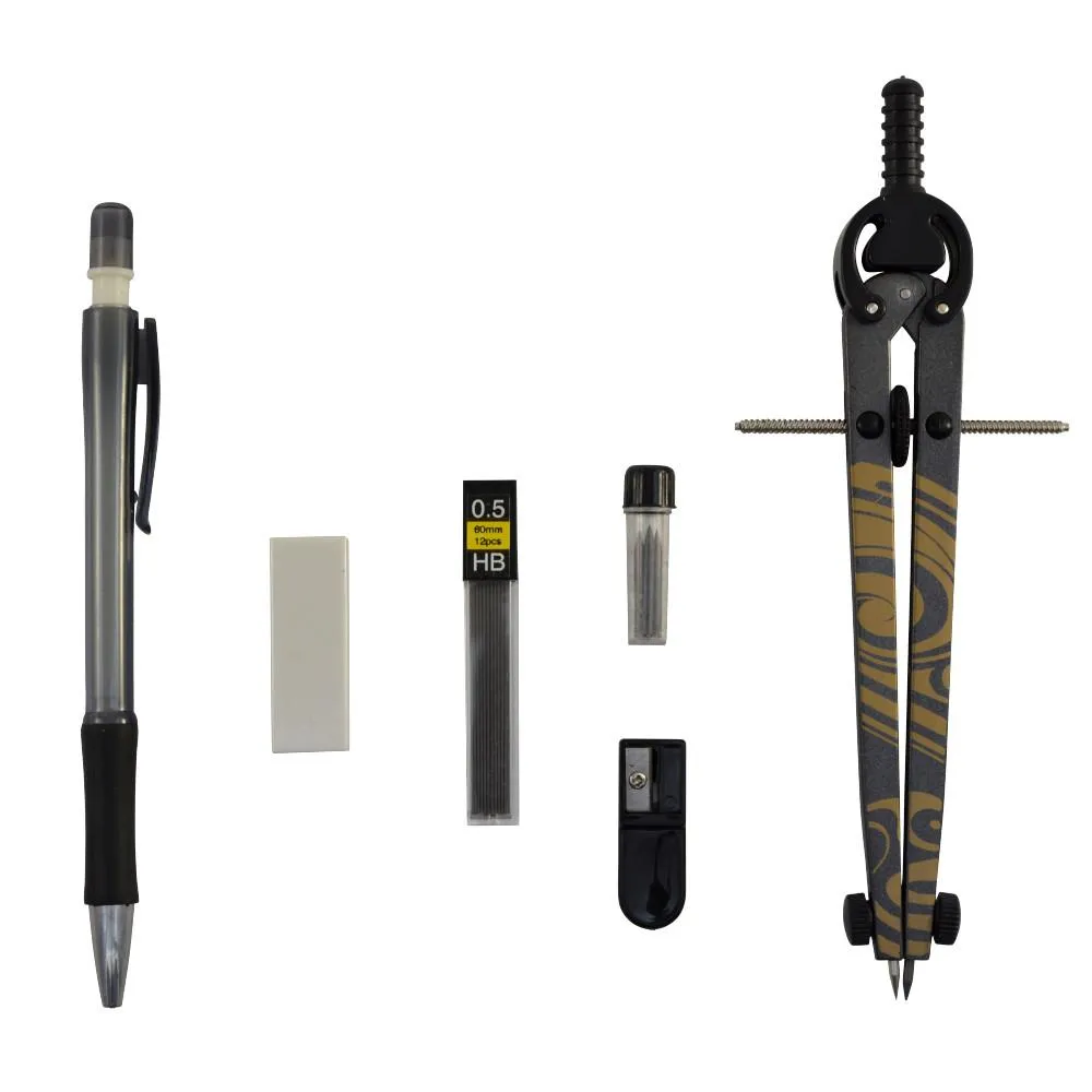 Westcott Designer Compass Set 12pc with Mechanical Pencil