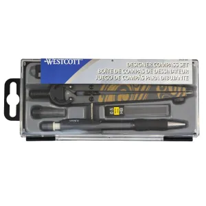 Westcott Designer Compass Set 12pc with Mechanical Pencil