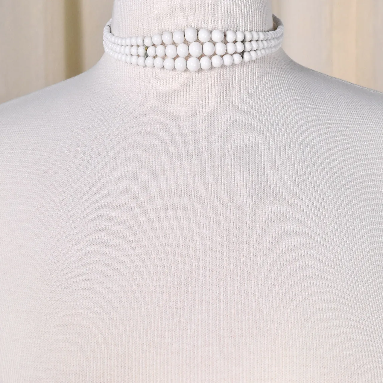 White Expandable Necklace Set