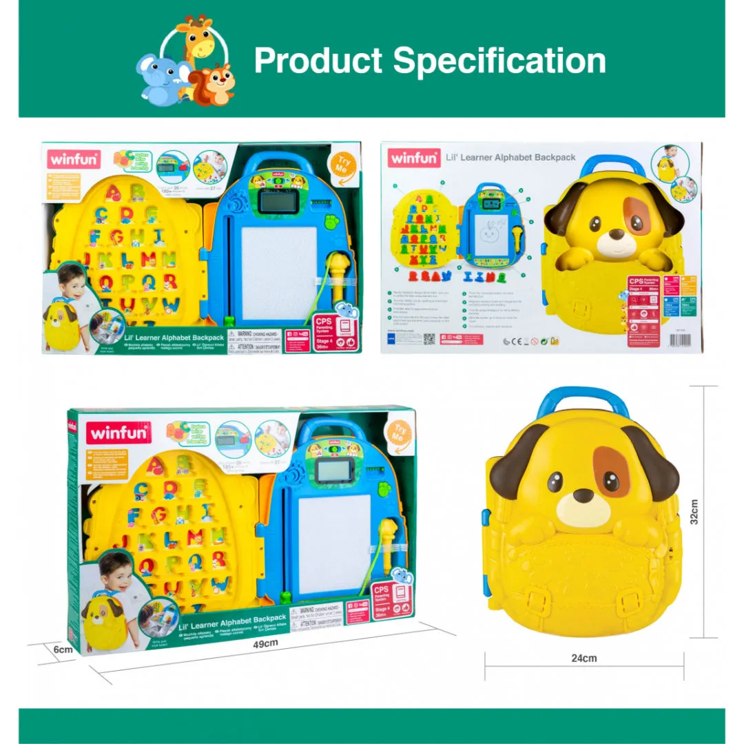Winfun Lil Learner Alphabet Backpack -  3 Years and up