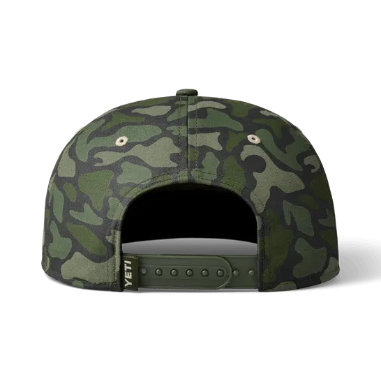 Yeti Sunrise Elk Flat Brim Hat - Tan/Green Camo