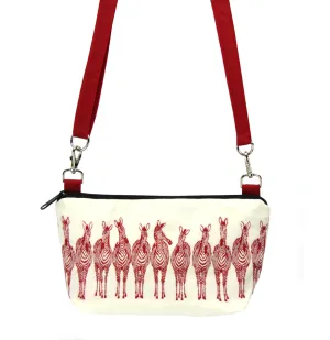 Zebra in Red | Red Nylon | RTS Traveler Belt Bag